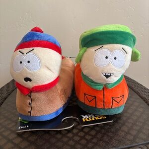 South Park 3D Stan & Kyle Plush Slippers Size 11/12